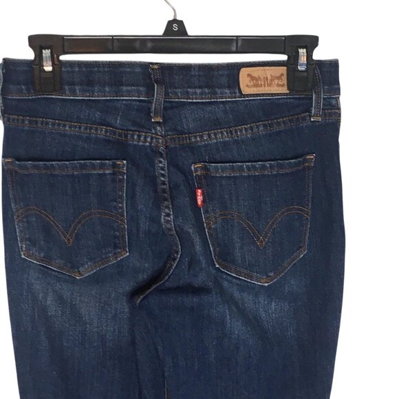 Levi's Jeans Womens 27x32 Dark Blue 525 Perfect Waist Straight Leg Denim sz 4 M - Picture 3 of 16